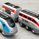 Both of the SmartTech Brio trains feature modern designs, no steamies here.